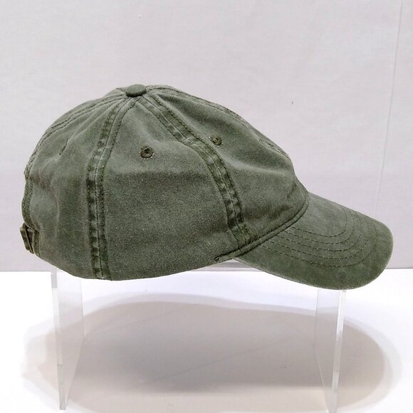Time and Tru Baseball Cap Unisex Adjustable Tri-Glide Washed Olive Grn Fit Most - Picture 3 of 10